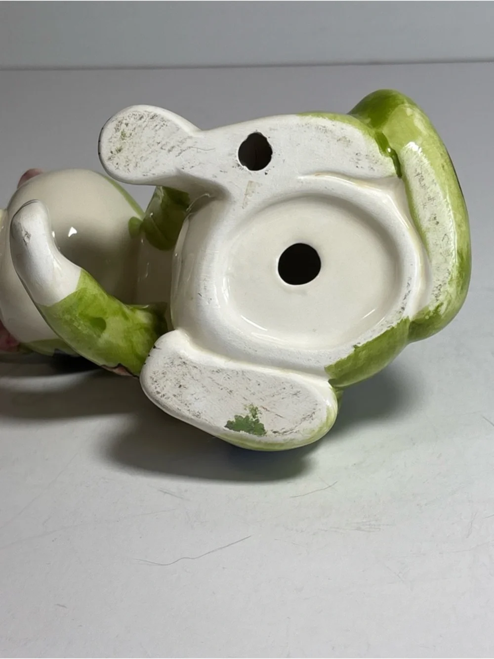 DEI Dennis East Intl Whimsical Cat, Green With Fish Pattern and Wire Whiskers - Picture 8 of 10